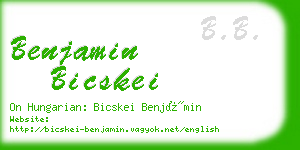 benjamin bicskei business card